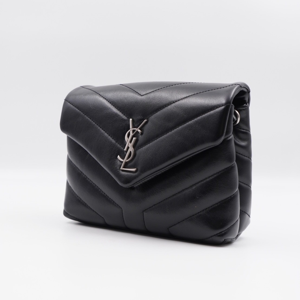 CF49 💟 Saint Laurent Loulou Shoulder Bag Matelasse Chevron Leather Toy - Picture 5 of 15